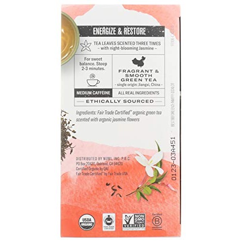 Numi Organic Tea Jasmine Green, 18 Ct