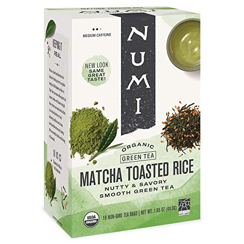 Numi Organic Tea Matcha Toasted Rice, 18 Count Pack Of 1 Box O