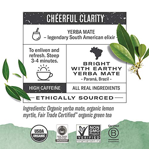 Numi Organic Tea Mate Lemon, 18 Count Pack Of 1 Box Of Tea Bag