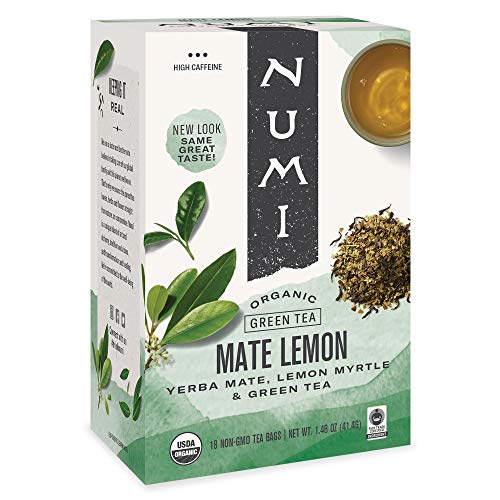 Numi Organic Tea Mate Lemon, 18 Count Pack Of 1 Box Of Tea Bag