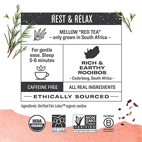 Numi Organic Tea Rooibos, Box Of Tea Bags, Herbal Teasan Packag