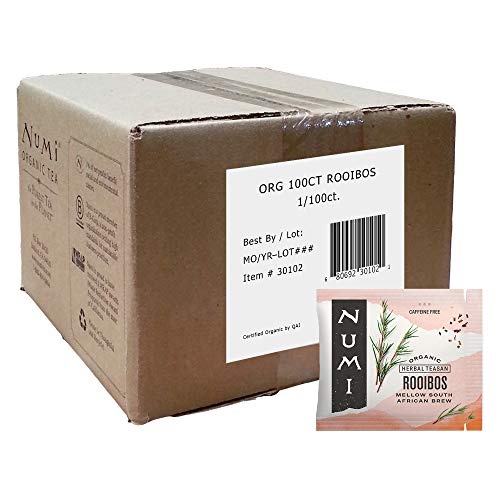 Numi Organic Tea Rooibos, Box Of Tea Bags, Herbal Teasan Packag