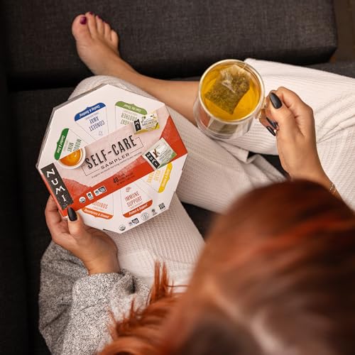 Numi Organic Tea Self-Care Sampler, Herbal Tea Gift Set, 40 Tea ...
