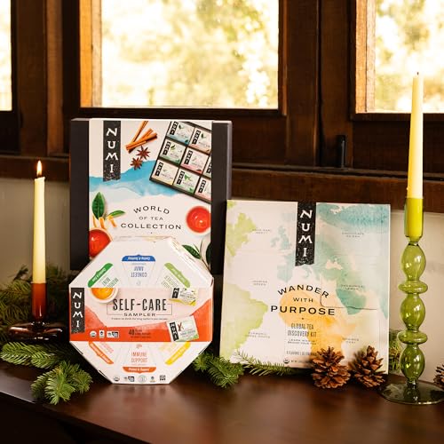 Numi Organic Tea Self-Care Sampler, Herbal Tea Gift Set, 40 Tea ...