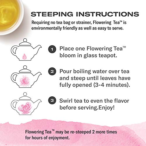 Numi Organic Tea, Tea Petite Bouquet, Flowering Tea Blossom Vari