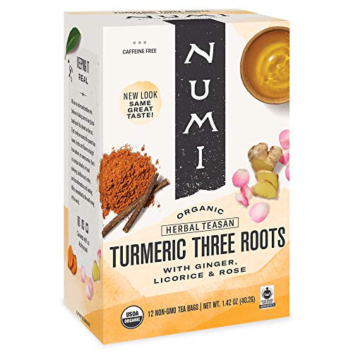 Numi Organic Tea, Three Roots, 18 Tea Bags Pack of 6
