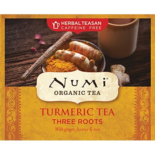 Numi Organic Tea Turmeric Tea, Three Roots,12 BagS,1.42 OZ40.2G