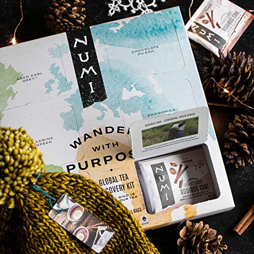 Numi Organic Tea Wander With Purpose Gift Set, 6 Flavor Variety,