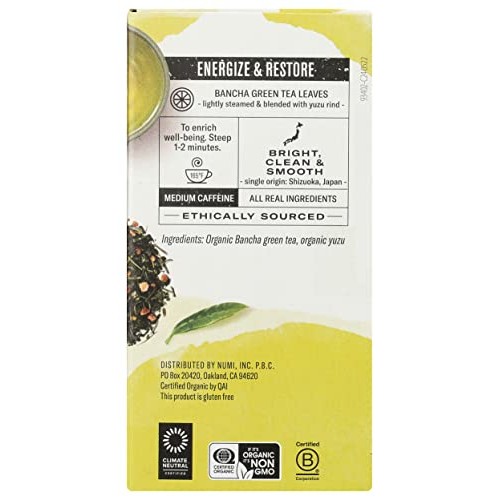 NUMI Organic Yuzu Green Tea, 16 CT