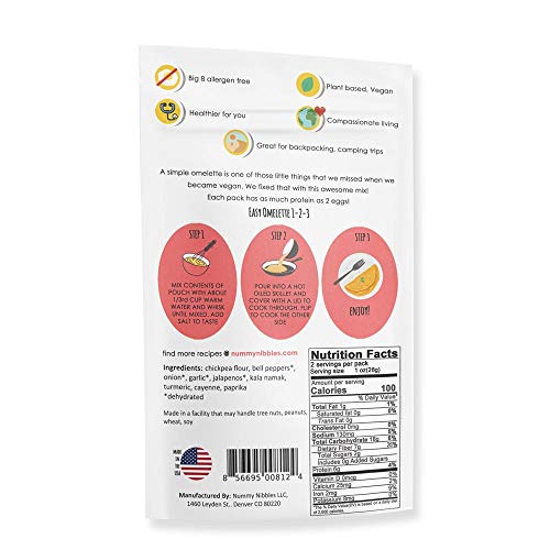 Plant Based Omelet/Scramble Mix With Veggies 3 X 2 Oz Packs|Va