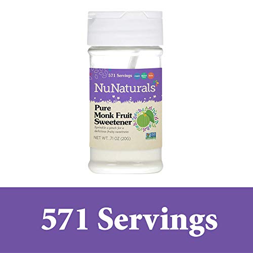 Nunaturals All Natural Pure Monk Fruit Extract Sugar Free Sweete
