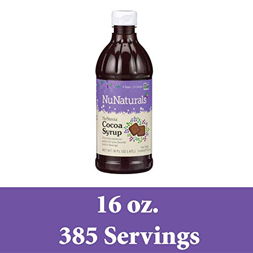 Nunaturals Nustevia Sugar-Free Cocoa Syrup Natural Stevia Sweete