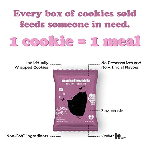 Nunbelievable Oatmeal Raisin Cookies Individually Wrapped - Fres