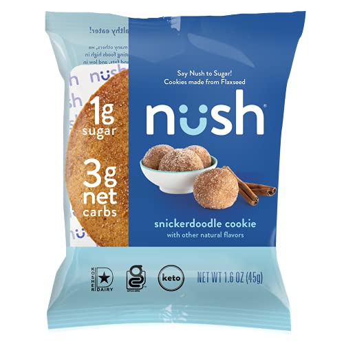 Keto Cookies By Nush - Snickerdoodle Flavor 10 Cookies - Made