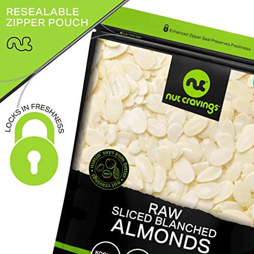 Blanched Sliced Almonds - Raw, Superior to Organic 32oz - 2 LB...