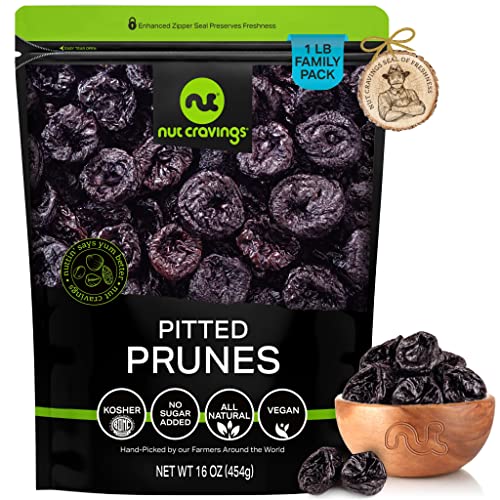 Dried Prunes Pitted Unsweetened, Dry Plums No Sugar Added 16oz ...