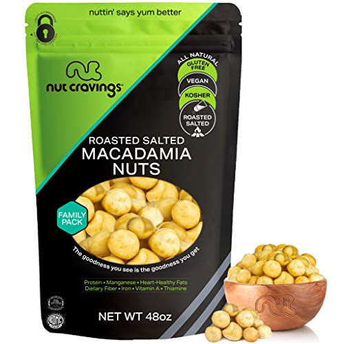 Freshly Roasted &Amp; Salted Macadamia Nuts 48Oz - 3 Pound Packed