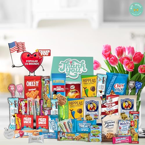 Gift A Snack - Thank You Snack Box Variety Pack Care Package + G...