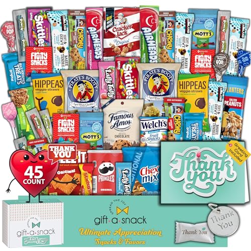 Gift A Snack - Thank You Snack Box Variety Pack Care Package + G...