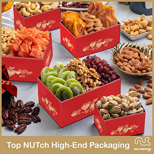 Gourmet Dried Fruit &Amp; Nut Gift Basket, Red Tower 12 Mix - Vale