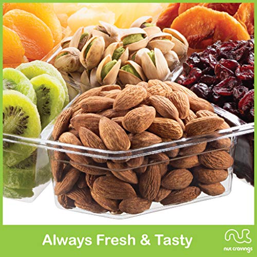 Gourmet Food Gift Basket, Nuts &Amp; Dried Fruit Tray Large 7 Secti