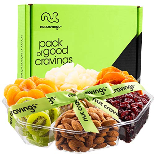 Gourmet Food Gift Basket, Nuts &Amp; Dried Fruit Tray Large 7 Secti