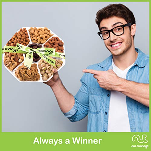 Gourmet Gift Basket, Nut Platter X Large 7 Section - Healthy F