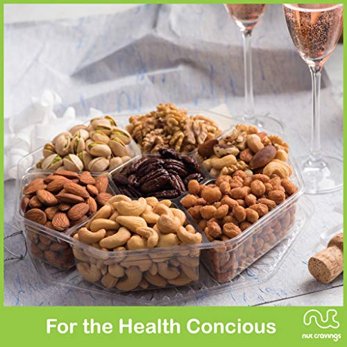 Gourmet Gift Basket, Nut Platter X Large 7 Section - Healthy F
