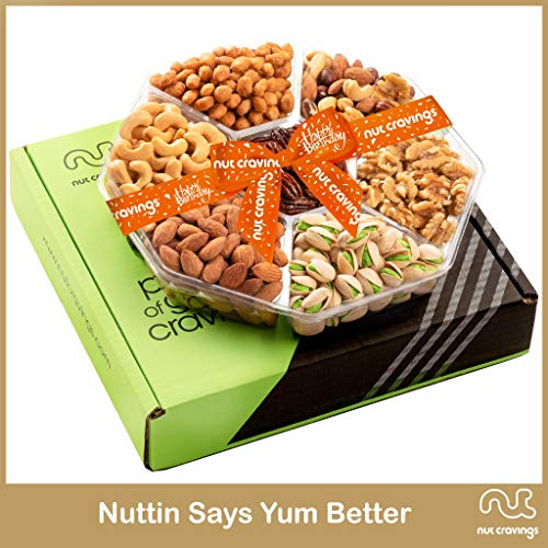 Happy Birthday Nut Gift Basket, 7 Mix Tray - Valentine Food Ar