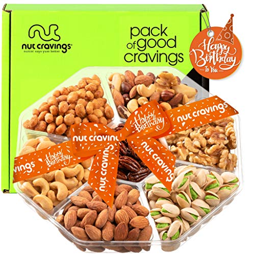 Happy Birthday Nut Gift Basket, 7 Mix Tray - Valentine Food Ar