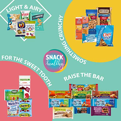 Healthy Snack Box Variety Pack 40 Count Easter Gift Basket - C