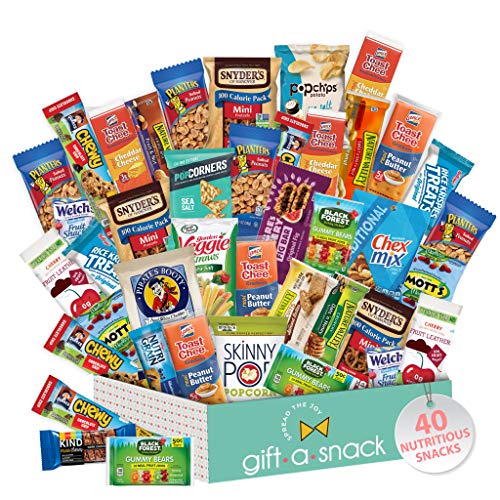 Healthy Snack Box Variety Pack 40 Count Easter Gift Basket - C