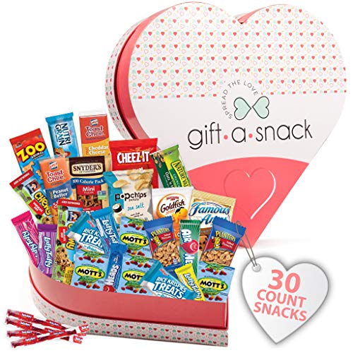 Heart Shaped Snack Box Variety Pack 30 Count Easter Candy Gift
