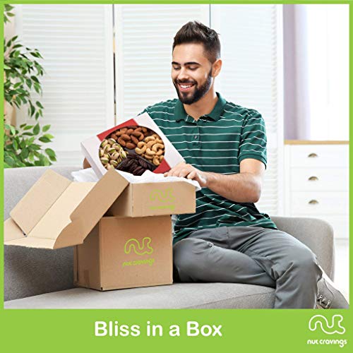 Holiday Nuts Gift Basket, 4-Sectional Elegant Mixed Nuts Assortm