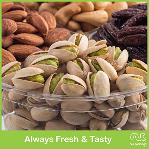 Holiday Nuts Gift Basket, 4-Sectional Elegant Mixed Nuts Assortm