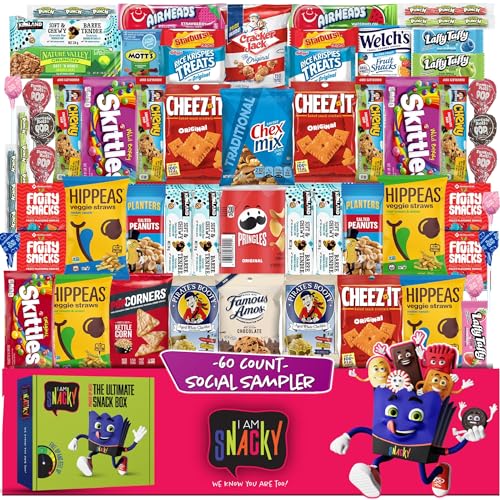 I AM Snacky - Snack Box Variety Pack Care Package + Greeting Car...