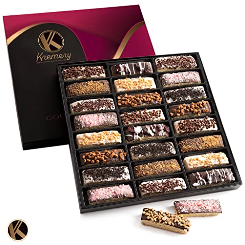 Kremery - Chocolate Covered Biscotti Cookies Gift Basket 24 Cou...