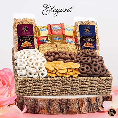 Milk Chocolate Covered Pretzels Sweet Treats Gift Basket In Reus