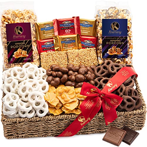 Milk Chocolate Covered Pretzels Sweet Treats Gift Basket In Reus