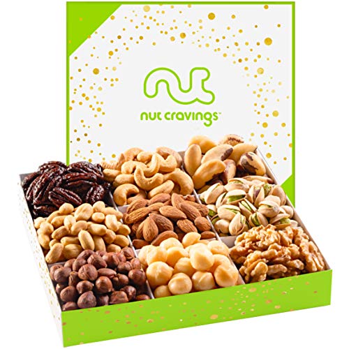 Holiday Mixed Nuts Gift Basket, Gourmet Mix Of Assorted Fresh Nu
