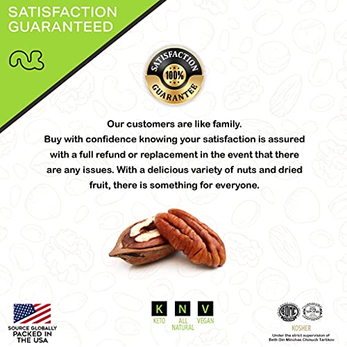 Raw Pecans Halves & Pieces, Unsalted, Shelled, Superior to Organ...