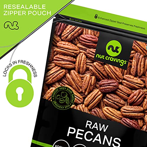 Raw Pecans Halves & Pieces, Unsalted, Shelled, Superior to Organ...