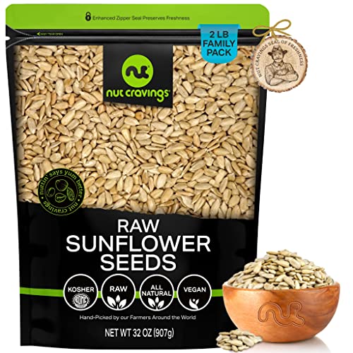 Raw Sunflower Seeds Kernels to eat, Unsalted, Shelled Hulled, Su...