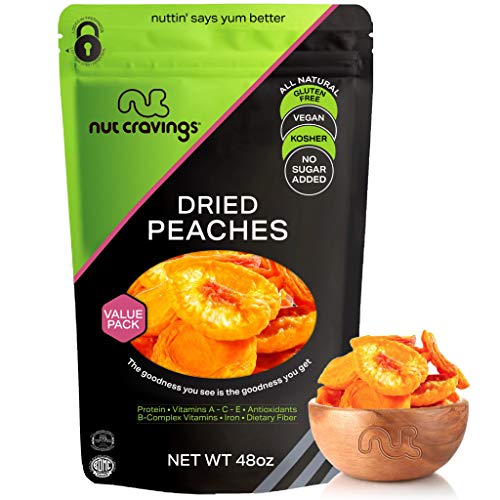 Sun Dried California Peaches, No Sugar Added 48Oz - 3 Pound Pa