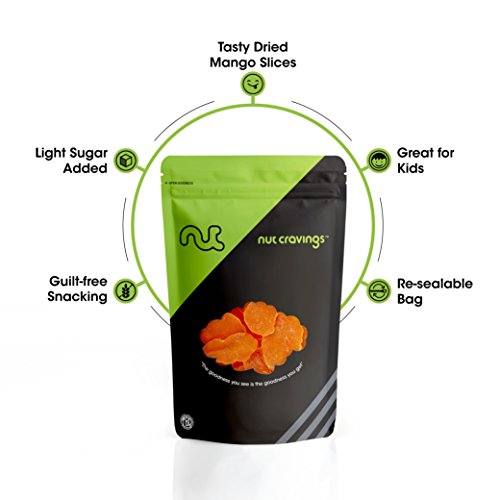 Sun Dried Mango Slices, With Sugar Added 16Oz - 1 Pound Packed