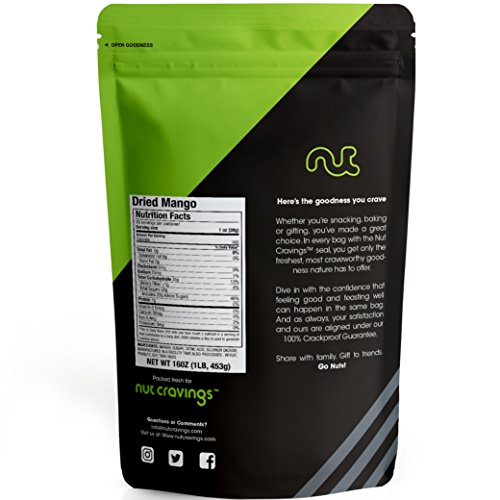 Sun Dried Mango Slices, With Sugar Added 32Oz - 2 Pound Packed