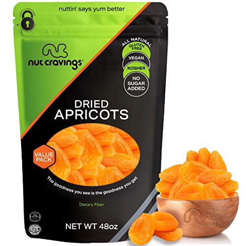Sun Dried Turkish Apricots, No Sugar Added 48Oz - 3 Pound, Bulk