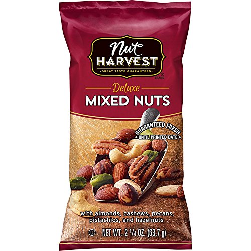 Nut Harvest Deluxe Mixed Nuts, 2.25 Ounce Pack Of 16