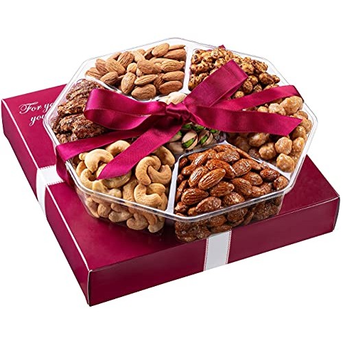 Fathers Day Nuts Gift Basket - Healthy Assortment Of Sweet &Amp; Sal