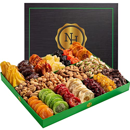 Holiday Christmas Nuts &Amp; Dried Fruit Gift Basket – Selection Of